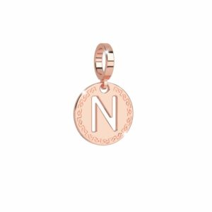 MY WORLD Charm Lettera N - Oro Rosa