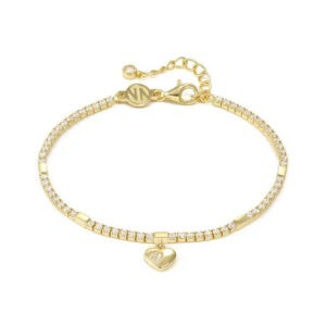 PETIT SPARKLE Bracciale Tennis Cuore Oro