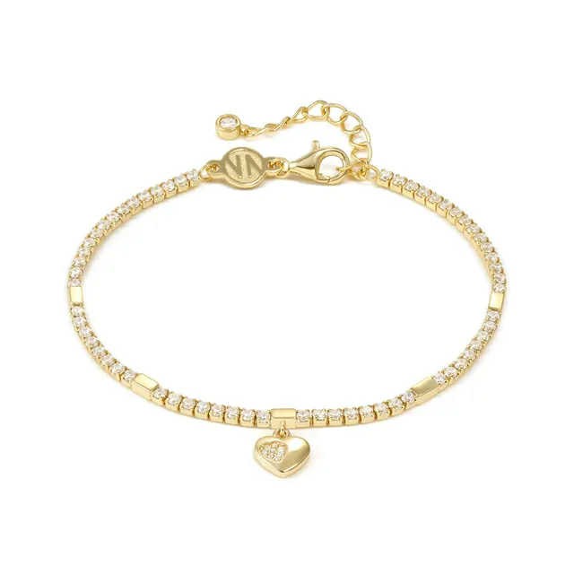 PETIT SPARKLE Bracciale Tennis Cuore Oro