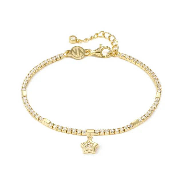 PETIT SPARKLE Bracciale Tennis Stella Oro
