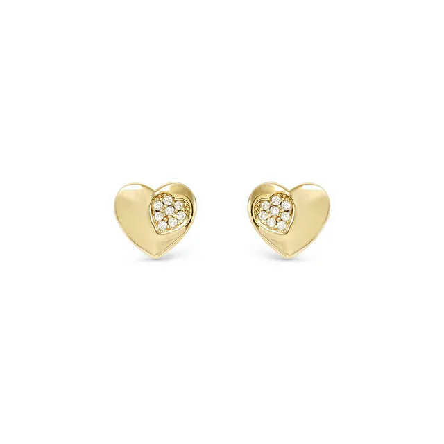PETIT SPARKLE Orecchini Cuore Oro