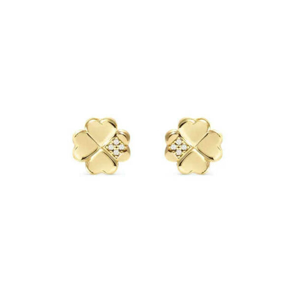 PETIT SPARKLE Orecchini Quadrifoglio Oro