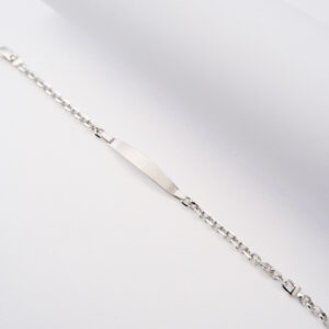 Bracciale Uomo Catena con Targa Satinata in Argento925