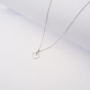 Collana Cuore in oro bianco 18kt