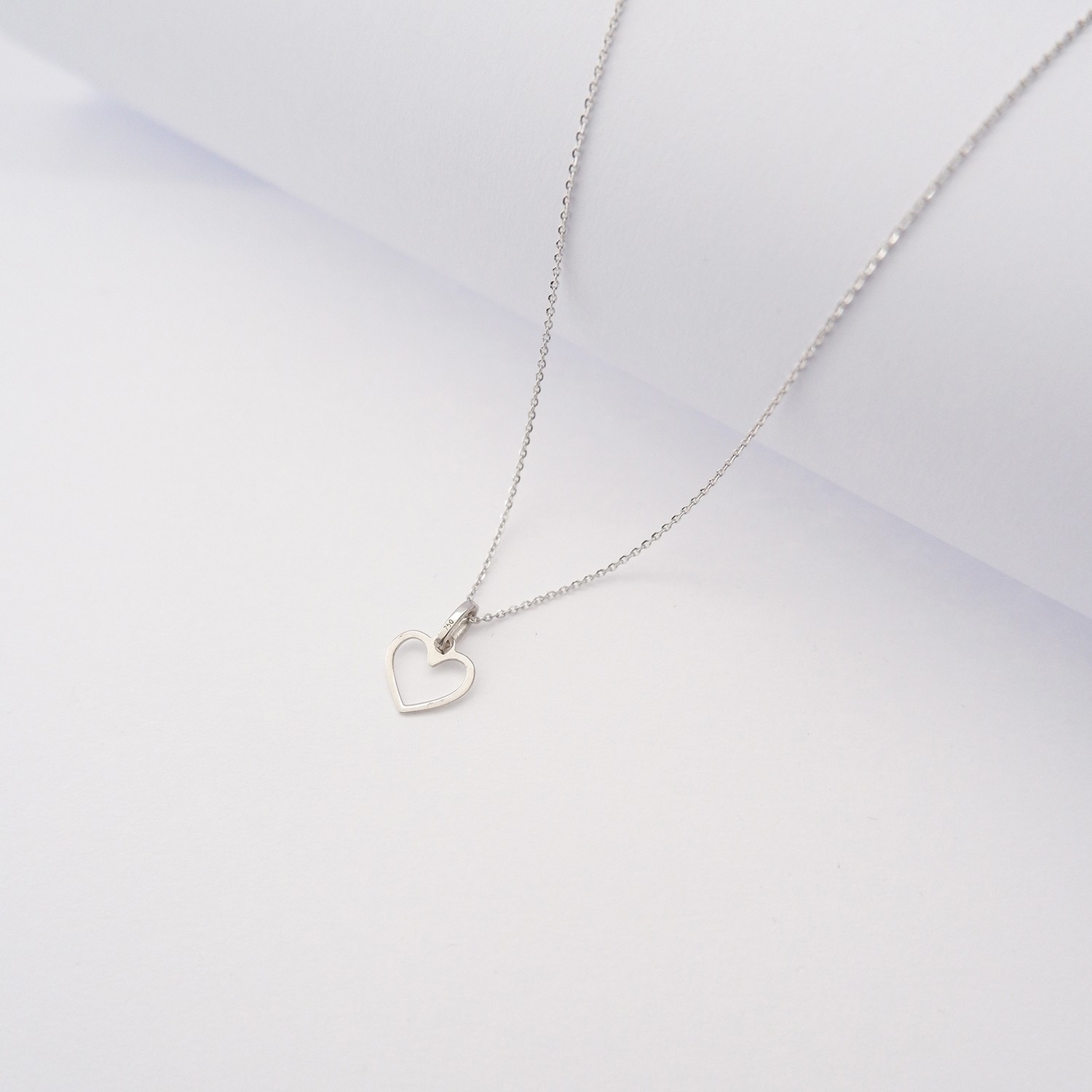 Collana Cuore in oro bianco 18kt