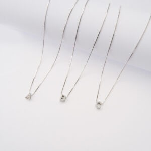 Collana Lettera in Argento925 e Zirconi