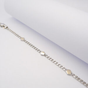 Bracciale Uomo Catena in Argento925 e Simboli in Oro