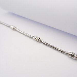 Bracciale Uomo Snake in Argento925 e Simboli in Oro