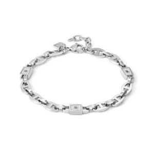 STRONG DIAMOND Bracciale Catena e Diamanti Neri