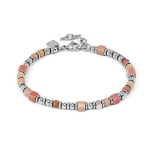 INSTICTSTYLE INFINITY Bracciale con pietre colorate quadrate – Giada