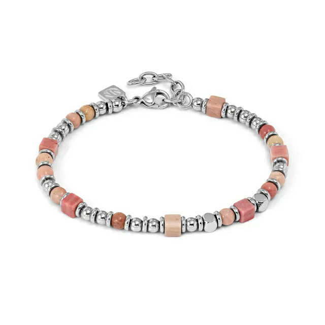 INSTICTSTYLE INFINITY Bracciale con pietre colorate quadrate – Giada