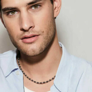 INSTICTSTYLE SEA EDITION Collana con pietre colorate – Pietra lavica