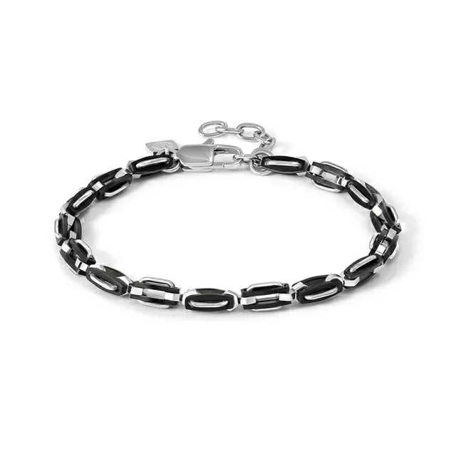 MANVISION Bracciale Catena e dettagli in PVD nero