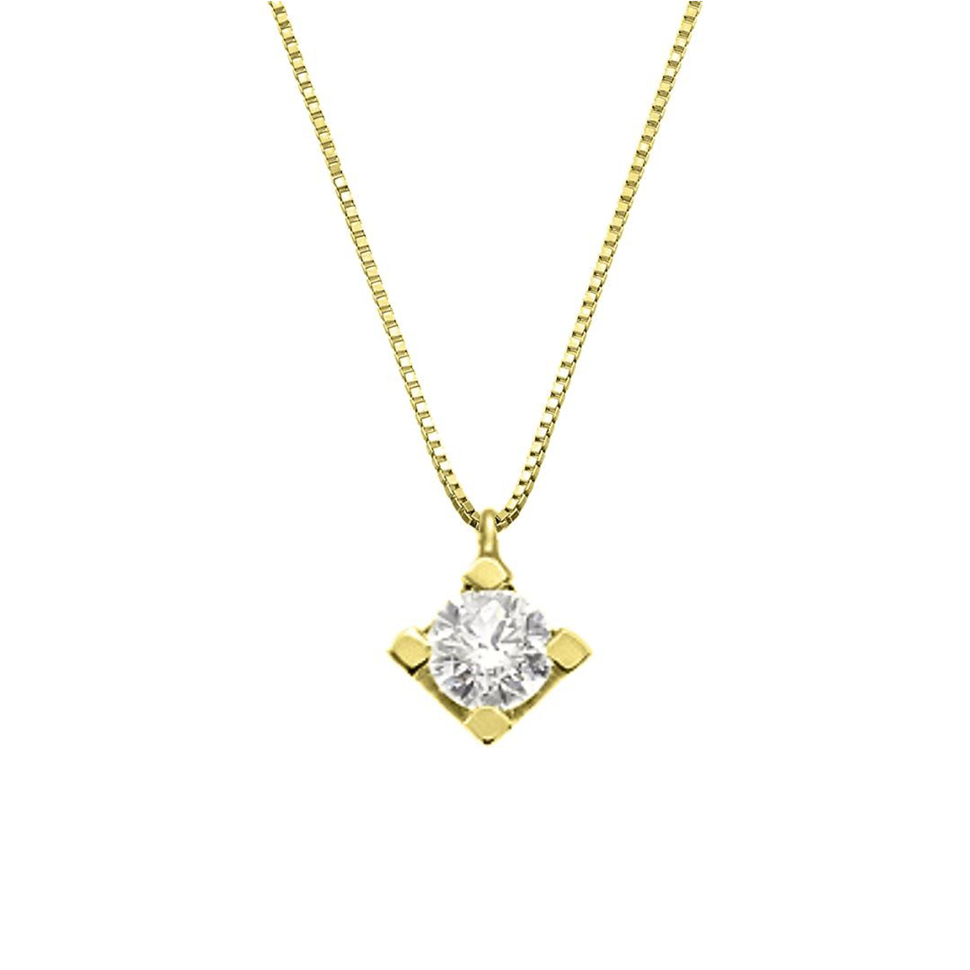 Collana Punto Luce in oro giallo 18kt e diamante – Nihama