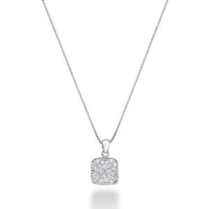 Collana Quadro in oro bianco 18kt e diamanti – Nihama