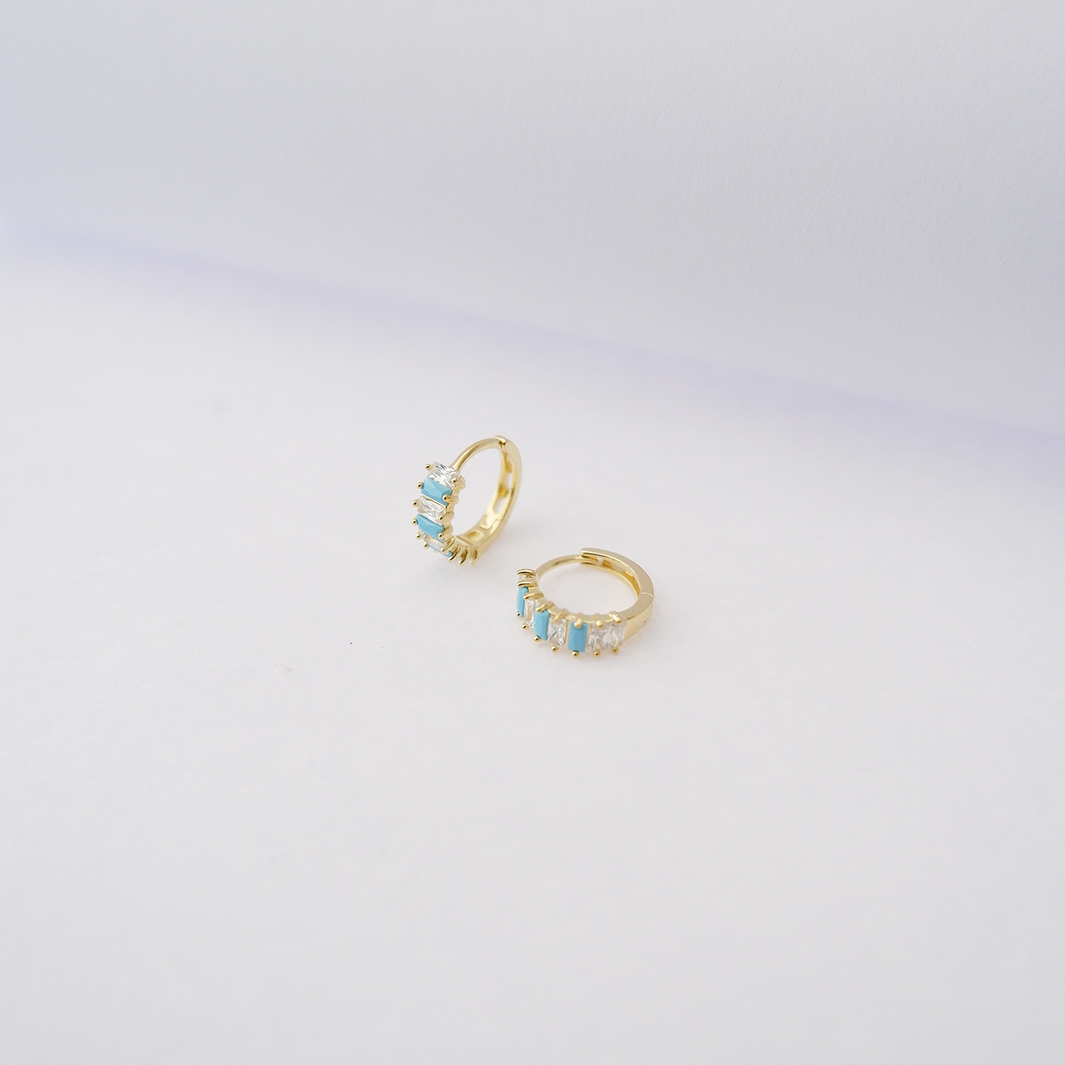 Hoops Mini Baguette Turchese
