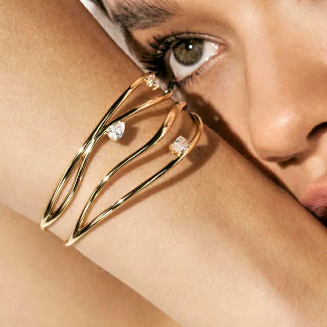 MY REBEL ART Bracciale Rigido con Zirconi