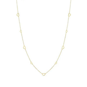 RITMATIKA Collana Lunga Cuori Oro