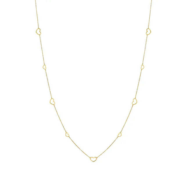 RITMATIKA Collana Lunga Cuori Oro