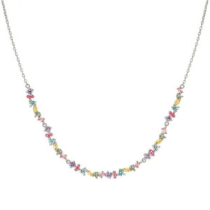 COLOUR WAVE Collana Tennis Pietre Colorate