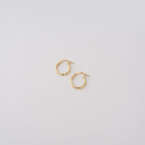 Orecchini a cerchio in oro 18kt – Mini Lavorato Specchietti