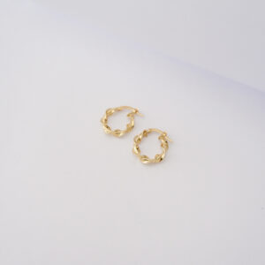 Orecchini a cerchio in oro giallo 18kt – Torchon Piccolo
