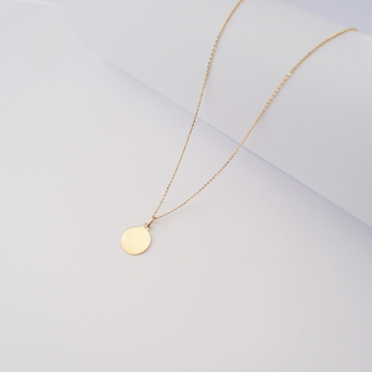 Collana Medaglia Cerchio in oro giallo 18kt