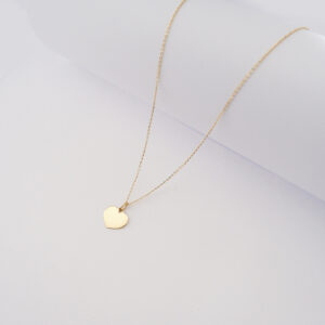 Collana Medaglia Cuore in oro giallo 18kt