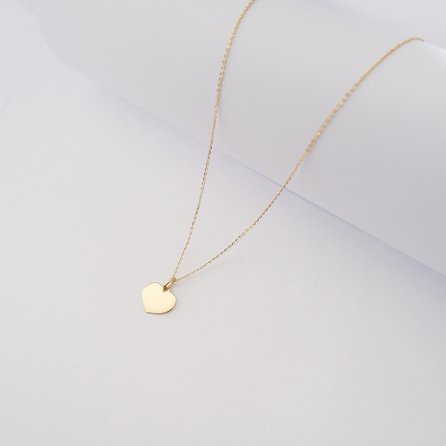 Collana Medaglia Cuore in oro giallo 18kt