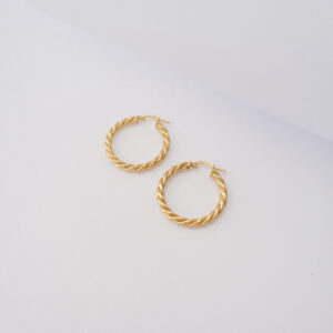 Orecchini a cerchio in Oro Giallo 18kt – Corda