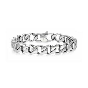 BOLD STEEL Bracciale Catena Piatta Grande