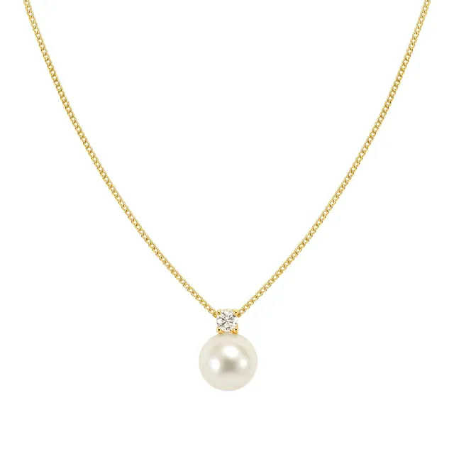 SIREN DREAM Collana Perla e Zircone Oro