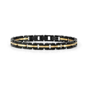 VIRTUS CODE Bracciale PVD Nero e Oro