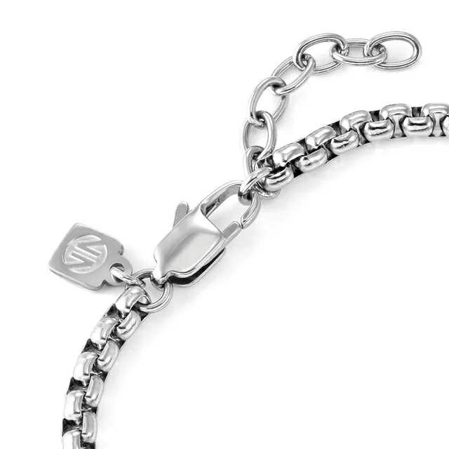 VIRTUS CODE Bracciale con 5 Diamanti Neri - immagine 2