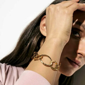 WEAR&STYLE Bracciale Cerchi Oro