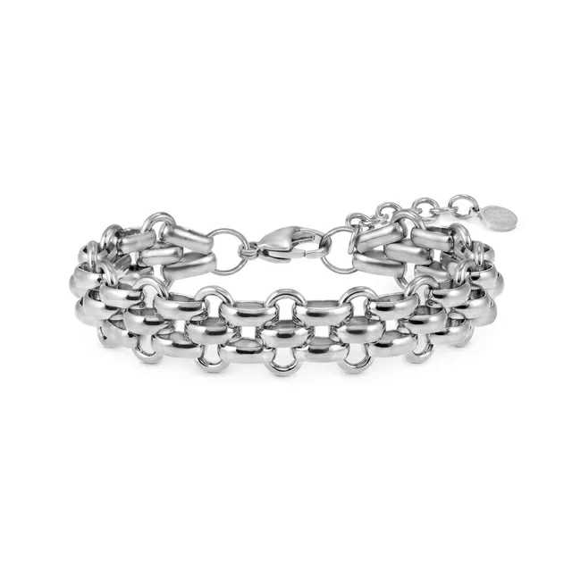 WEAR&STYLE Bracciale Maglia Lavorata