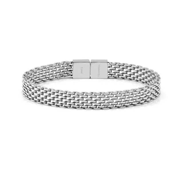 WEAR&STYLE Bracciale Maglia Piatta